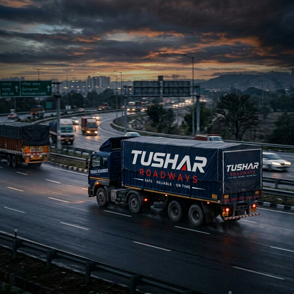Logistics Truck on Highway